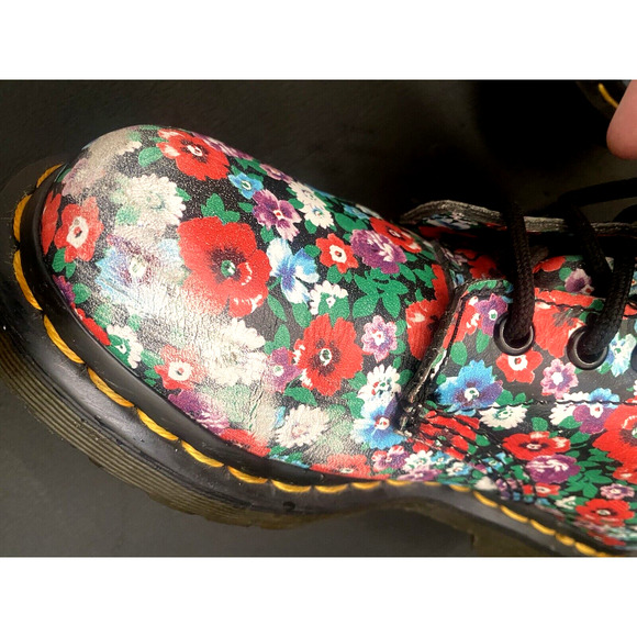 Dr. Martens Pascal Black Wild Poppy US 6 EU 37 UK 4‎ 1460 Boot VTG Floral Docs - Picture 9 of 13
